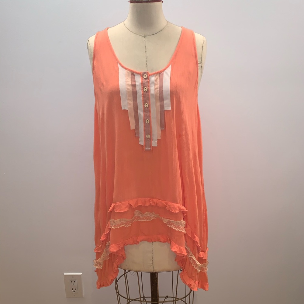 Free People Ruffled Tunic Tank